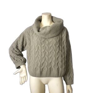 Moon And Madison Sweater Light Sage Green Cowl Neck Boxy Womens Size Medium